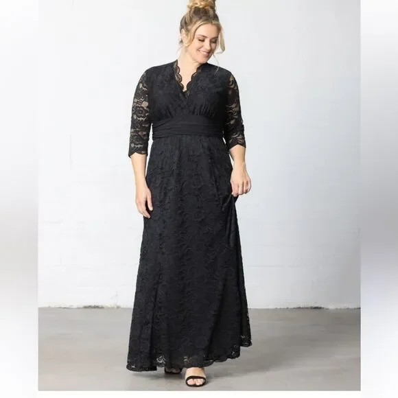 Kiyonna Screen Siren Lace Evening Gown